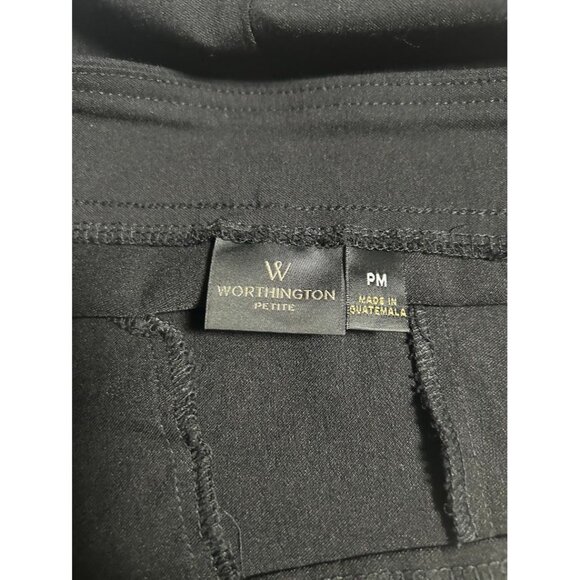 Worthington Petite Medium Capri Pants Womens Black Stretch Dress  PM‎ - Picture 3 of 4